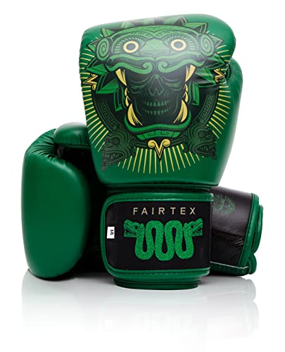 Fairtex Resurrection Premium Muay Thai Boxing Gloves - Limited Edition Design | Collaboration with Tom Atencio | Stylish & Durable | Syntek Leather | Handcrafted | MMA Kickboxing Gloves (16oz)