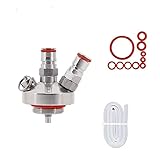 YYULZO Mini Barril/Growler con Llave de Paso: Doble Bola de Bloqueo con Manguera de 50 cm de Grado alimenticio, 30 PSI, Compatible con 2/3,6/4/5/8/10 L