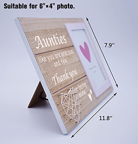 Aunt Picture Frame Gift From Niece And Nephew - Photo Frame Gift For Auntie - Birthday Christmas Thanksgiving New Year Gift For Aunt - Aunties Like You Are Precious And Few,Thank You For Being Mine #TOP2