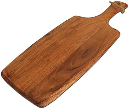 Kaizen Casa Acacia Wood Cutting Board, Cheese Board, Chopping Boards for Kitchen, Butcher Board for Meat and Vegetable, Wooden Board with Grip Handles (43.18cm X 17.78cm X 2.54cm)
