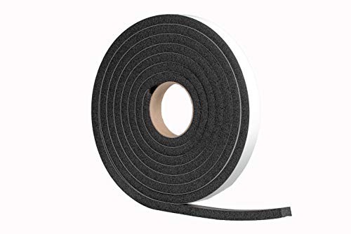 Foam Seal Tape Adhesive (15FT Long 1 inch Wide X 1/2inch Thick) Window Soundproofing Low Density Closed Cell Soft Sponge Rubber EPDM Seal Strip OKAYASU RUBBER E05ES01
