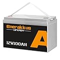 Enerakkus 12V 100Ah LiFePO4 Lithium Battery, 10-Year Lifespan with Up to 15000 Cycles, Upgraded 100A BMS, LiFePO4 100ah Lithium Battery, Perfect for RV, Solar, Trolling Motor