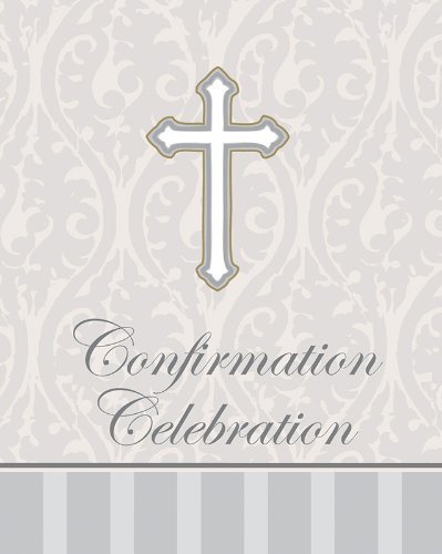 8-Count Confirmation Celebration Invitations, Silver Devotion Cross