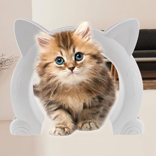 Porta de gato de fácil instalação bonita para gatos pequenos forma interior interior de plástico cab