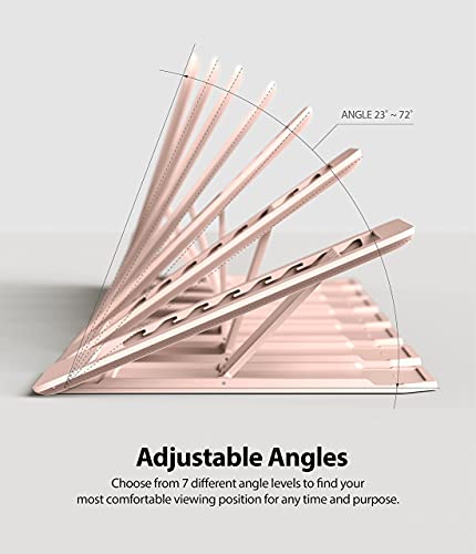 Image of Ringke Outstanding Multi-Angle Adhesive, Spring-Action with Non-Slip Pad Stand for Tablets, E-Readers and Phones - Peach Pink