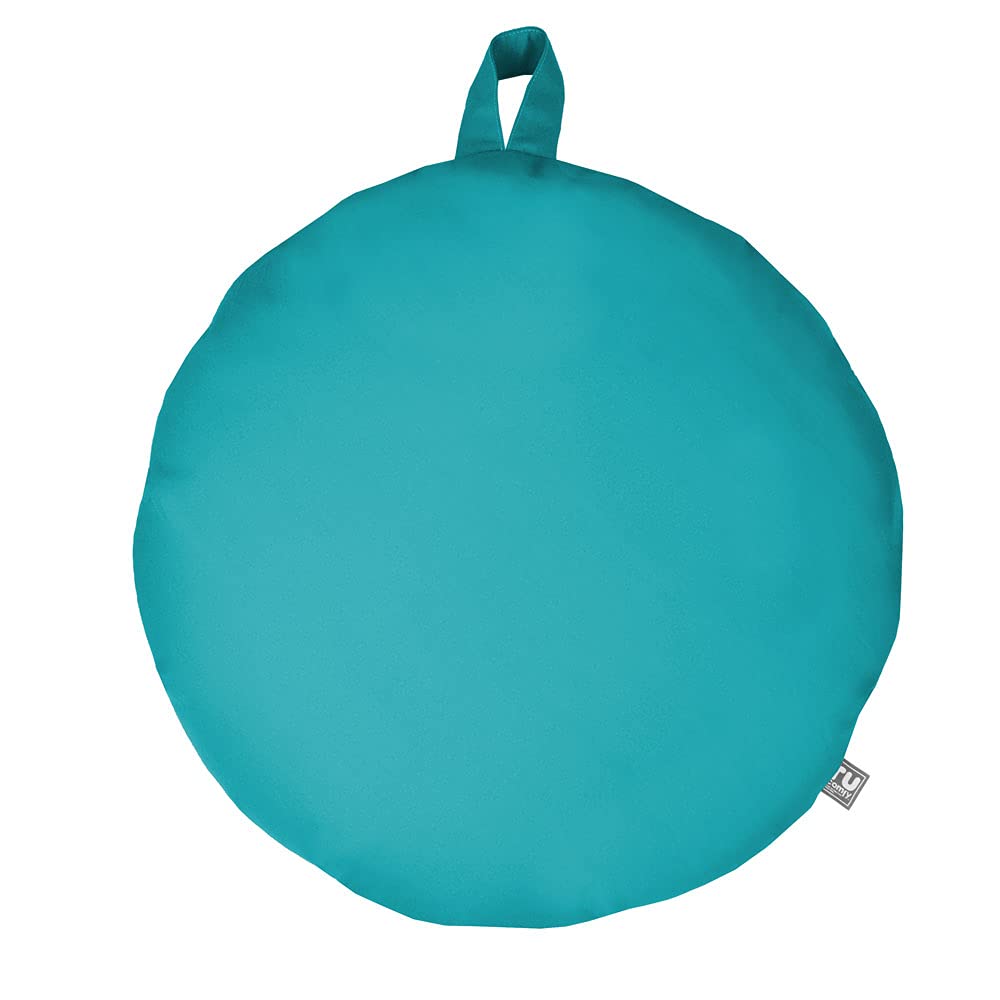 rucomfy Beanbags Indoor/Outdoor Circle Smarty Floor Cushion Kids Beanbag. Garden Play, Round Seat or Pillow. Water Resistant. 70 x 70cm (Turquoise)