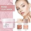 Rose-Clay-Facial-Mask-with-Kaolin-Pink-Clay-Niacinamide-Collagen-Hyaluronic-Acid-Moisturizing-Anti-Aging-Pores-Minimizers-Blackhead-Remover-Hydrating-Mud-Mask-423-oz ANAI RUI Rose Facial Mask, Clay Mask with Kaolin Pink Clay, Niacinamide, Collagen, Hyaluronic Acid for Moisturizing & Smooth Skin, Pores Minimizers, Blackhead Remover, 4.23 Oz