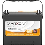 Marxon Group 34 Car Battery 12v 55AH 660CCA AGM Batteries Maintenance Free Automotive Start Stop Replacement group 24 Battery for Doge Chrysler Buick Jaguar Jeep Suzuki