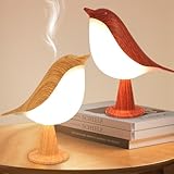Haotao Lampe de table à contrôle tactile, veilleuse, lampes de chevet, lampes de chevet à 3 voies à intensité variable avec forme d'oiseau, rechargeable par USB, lampe de bureau portable LED (oiseau