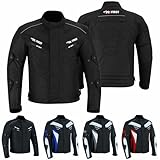 PROFIRST Motorbike Men’s Riding Jacket Motorcycle Jacket for Men Waterproof Jacket CE Armored Protection Black X-Large
