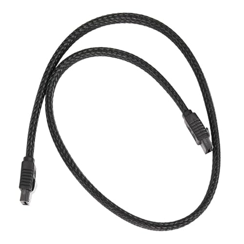 Cable de datos SATA 3.0 50 cm con funda de nylon negro miniatura 2