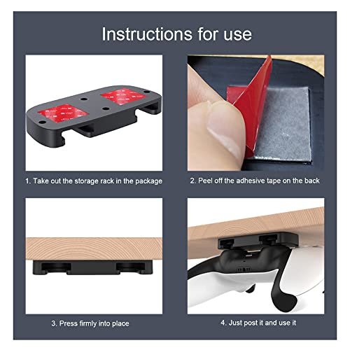 Image of Controller Table Stand for PS5 PS4 Controller PlayStation 5 PlayStation 4 Under Desk Mount Controller Holder Table Organizer and Desk Management (1-Pack)