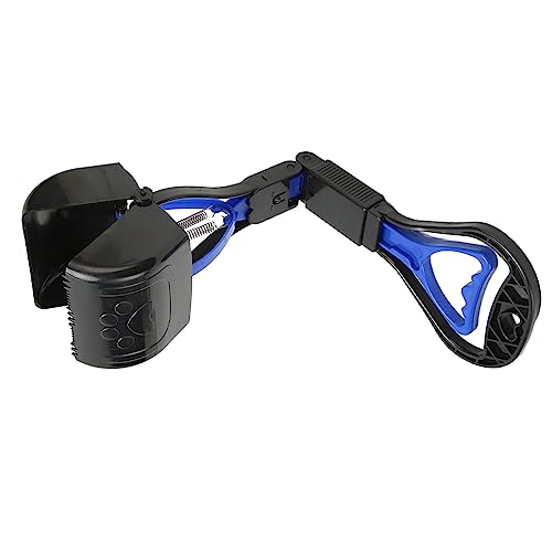 Image of Dog Pooper Scooper, Poop Scooper for Dogs, Collapsible Dog Poop Scoop Outdoor Multipurpose Long Handle Pet Poop Spoon Poop Scooper for Dogs for Medium & Large Pet Poop, Grass and Gravel Pick Up(Blue)