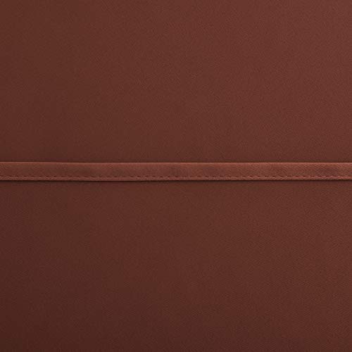 Image of KOUFALL Terracotta Kitchen Curtains 24 Inch Length Rod Pocket Blackout Cafe Curtain Tiers Red Rust Boho Curtains for Room Decor