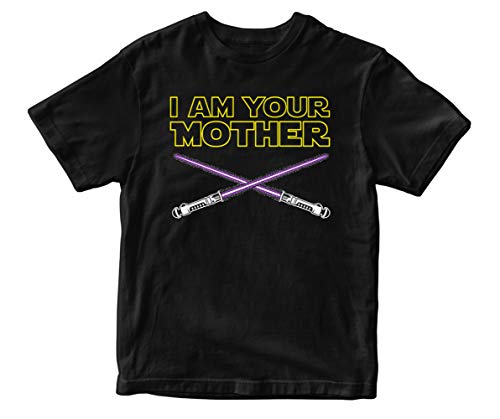 T-shirt de Famille Crossed Lightsabers Noir L en Pur Coton Confortable