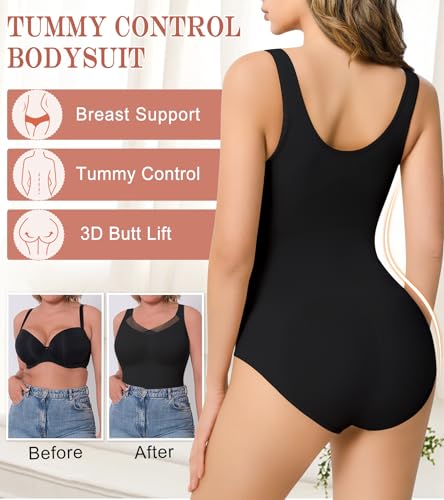 Image of Shapewear Bodysuit for Women Tummy Control Seamless Faja Body Shaper Body Suit Waist Slimming