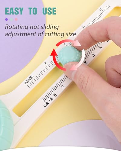 Oythiem Ferramenta de corte circular para artesanato em papel – perfeita para fazer círculos com fac