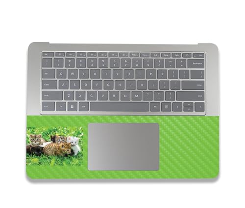 Image of MightySkins Carbon Fiber Skin Compatible with Microsoft Surface Laptop Studio 2 (2023) Full Wrap Kit - Field of Kittens | Protective, Durable Textured Carbon Fiber Finish | Made in The USA