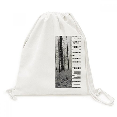 Sacs voyage Forêt d'hiver compact Toile Drawstring