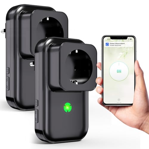 Besimlive Détecteur de panne de courant avec indicateur LED, 0-110 dB, détecteur de coupure de courant pour réfrigérateur, congélateur, sonnette