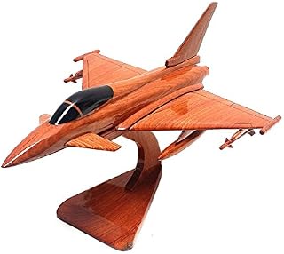 Eurofighter Typhoon EF2000 RAF German Air Force Italian Air Force Spanish Air Force Multirole Fighter Military Aircraft - Wooden Executive Desktop Model.