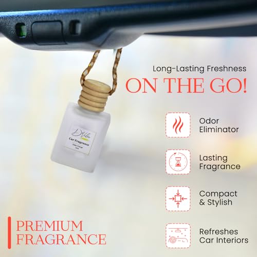Image of D'Velas 40 Ml Car Fragrance Diffuser Set Long-Lasting Upto 120 Days | Zesty Orange | No Paraben | 10 Ml Wooden Lid Bottle with 30 Ml Refill | Perfume Diffuser | Odor Eliminator for Car Interior