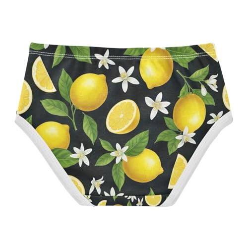 Lemons Cotton Toddler Underwear, Girls Cotton Underwear, 2T–8 Years2