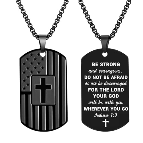 Collier croix homme acier inoxydable anti-ternissement baptême