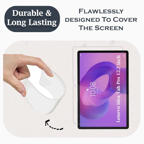 Image of Tough Lee Tempered Glass Screen Guard Protector for Lenovo Idea Tab Pro 12.7 Inch / Yoga Tab Plus 2025 12.7 inch / P12 Tablet (Anti Scratch, FingerPrint, SmudgeProof) (with Easy Installation Kit) (Pack of 1)