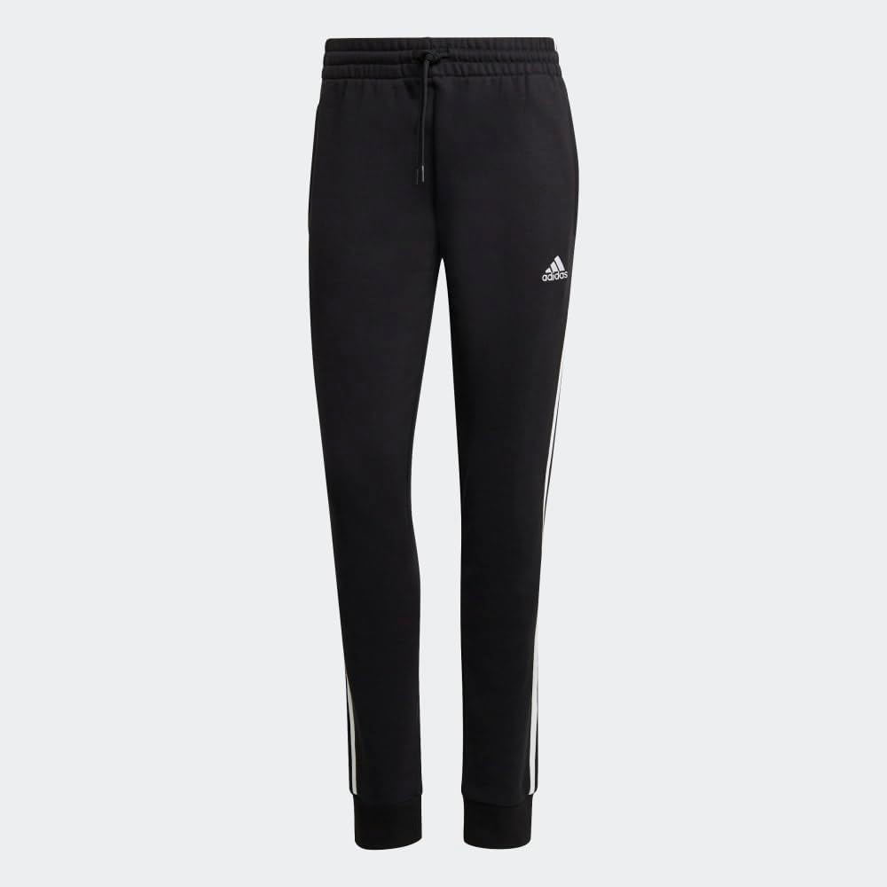 adidas Womens Essentials 3-Stripes French Terry Cuffed Pants - Image 5