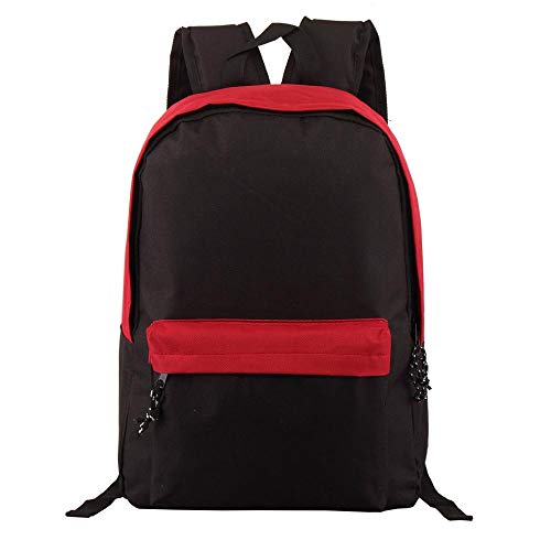 Bolso de escuela negro mezclado rojo ligero de moda para viaje y deporte
