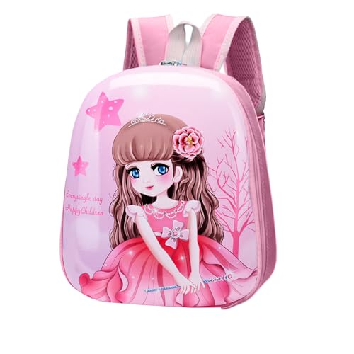 Image of BabyMoon Eggshell Multipurpose Kids Backpack | Children's School Bag for Boys & Girl's | Kids Travel Backpack | Princess Pink