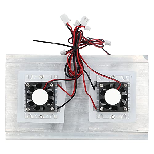 de ventilador de enfriamiento de radiador dual Alta potencia 120W 12V 10A Enfriador de equipo de enfriamiento eficiente para enfriamiento de motor automotriz Material de aleación