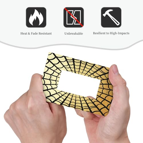 Decorative Outlet Covers Black Spider Spiderweb on Golden Background 1 Gang Rocker Light Switch Cover Plate Single Decora Light Switch Covers Wall Plate Faceplate for Home Decor