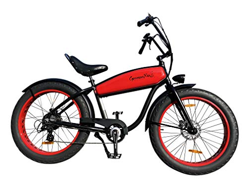 GermanXia Black Sinner 26 Chopper, color rojo y negro, tamaño 11Ah/ 396Wh