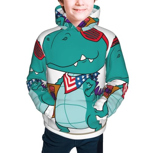 dinosaur Kid Hoodies Boys Sweatshirts Girls Pullover with Pocket3