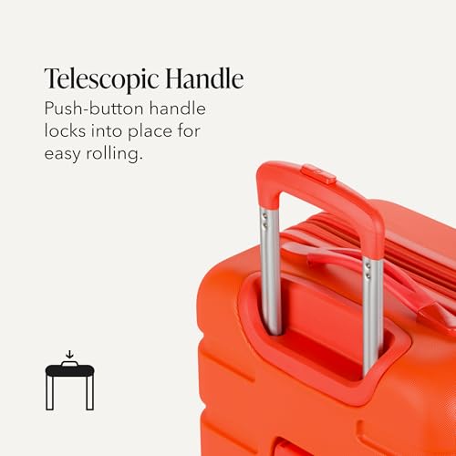 Image of SwissGear 7366 Hardside Expandable Luggage with Spinner Wheels, Orange, Carry-On 19-Inch, 7366 Hardside Expandable Luggage With Spinner Wheels