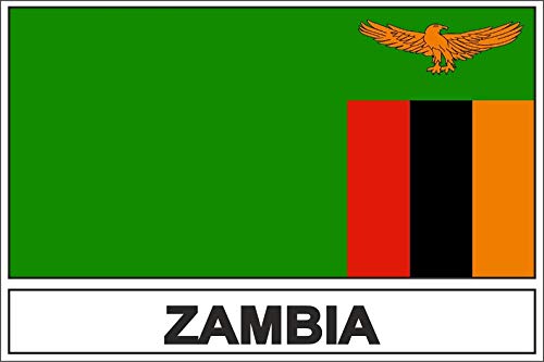 Akachafactory Autocollant Sticker Drapeau Z Zambie