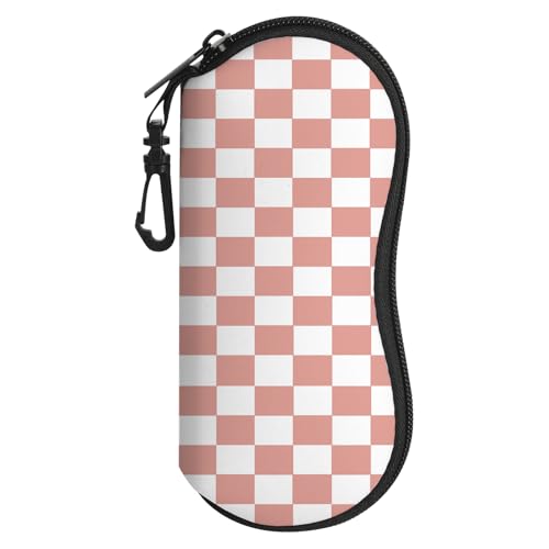 Image of Sunglasses Soft Case, Cute Ultra Light Portable Neoprene Zipper Eyeglass Glasses Case with Belt Clip for Men Women