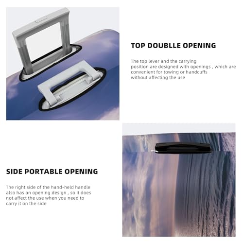 Luggage Cover Atlantic Ocean Travel Luggage Covers Thicker Elastic Suitcase Cover Dustproof Baggage Cover Scratch-Resistant Suitcase Cover Protector Fit 18-32 Inch Luggage Medium4