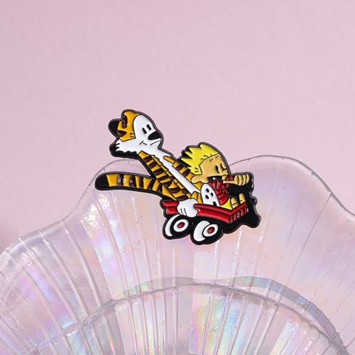 Image of Cute Enamel Pins Cartoon Lapel Pin Brooch Badge for Backpack Jackets Funny Tiger Pins for Gift Anime Enamel Pin for Clothing Hat Decoration
