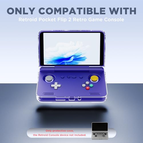 Image of for Retroid Pocket Flip 2 Retro Game Console Protective Case,Clear TPU Cover Compatible with Retroid Pocket Flip 2,Shockproof Drop-Proof Game Console Case Cover (Clear)