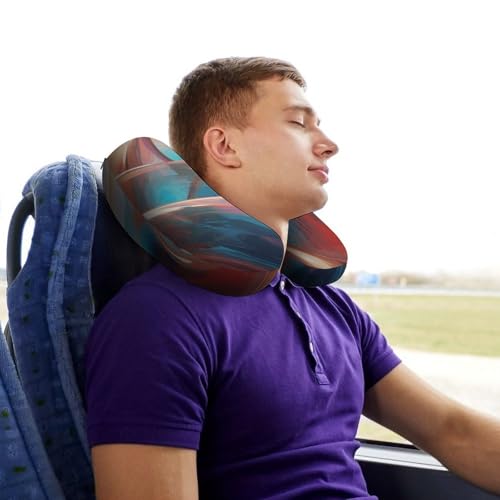 Almohada de viaje espuma viscoelástica 30 cm U miniatura 7