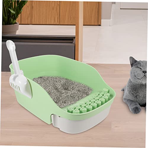 VANZACK 1 Conjunto caixa areia para gatos penico portátil banheiro para animais estimação fornecimen