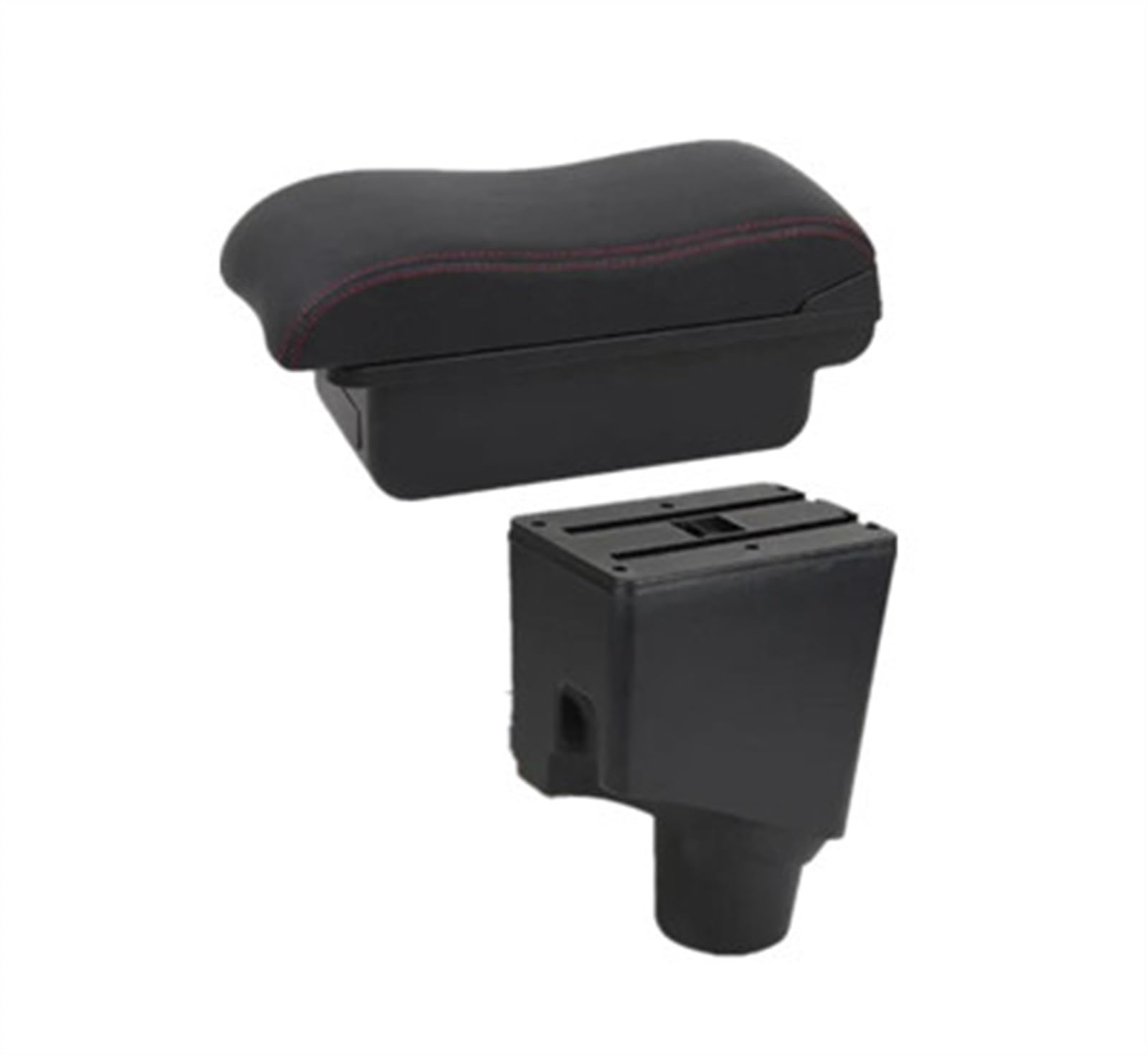 NOHEEU Car Armrest Center Box Storage Interior Details Retrofit Parts 2015-2023 For Yaris For Hybrid(A2 red line No USB)