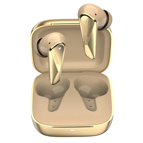 Image of Noise Buds N2 Pro Truly Wireless Earbuds with ANC (Up to 32dB), 70H Playtime, Dual Pairing, InstaCharge (10 Min = 200 Min), Bluetooth v6.0, Metallic Finish - Desert Gold