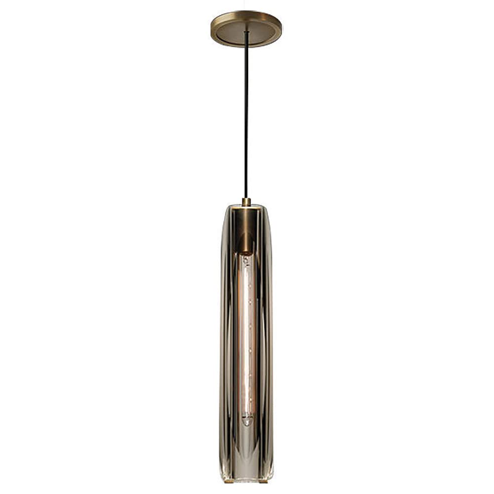 Lustre en cristal gris et suspension de plafond en cuivre pour luminaire d'intérieur