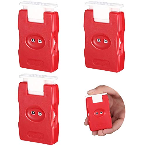 4 Pieces Knitting Counter Stitch Needle Marking Tool Mini Crochet Stitch Counter Knitting Stitch Counter Plastic Knit Stitch Counter, Red