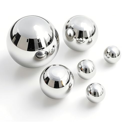 6 Stück Edelstahl Gartenkugel, Dekokugel Schwimmkugeln Silber, Schwimmkugeln für Miniteich, Metall Hohlkugel für Dekobrunnen(2cm*3+4cm*2+6cm*1) 6 Stück Edelstahl Gartenkugel, Dekokugel Schwimmkugeln Silber, Schwimmkugeln für Miniteich, Metall Hohlkugel für Dekobrunnen(2cm*3+4cm*2+6cm*1)