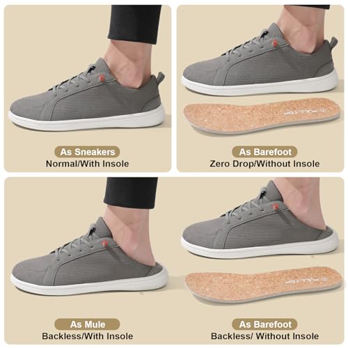 Image of Men's Barefoot Wide Toe Box Shoes - Minimalist Barefoot Shoes with Zero Drop Sole Extra Wide Slip on Walking Shoes for Men